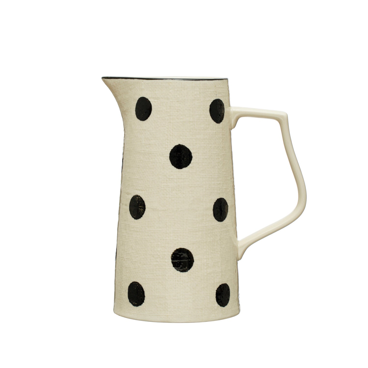 Linen Texture Pitcher w/ Dots