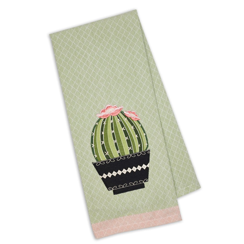 Cactus Embellished Dishtowel