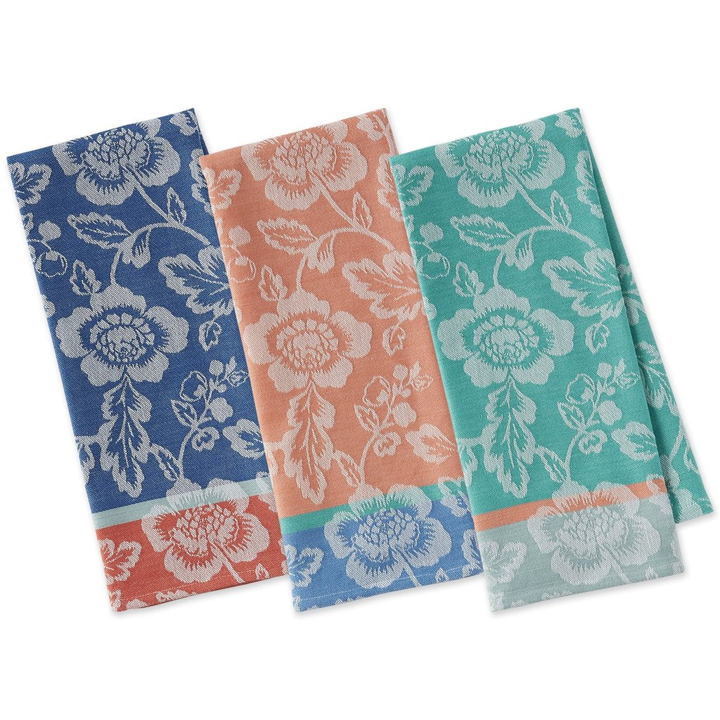 Big Blooms Jacquard Dishtowels