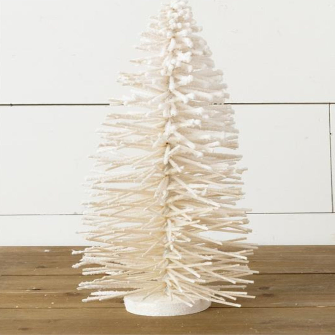 Oversized Flocked Bottle Brush Tree - Small