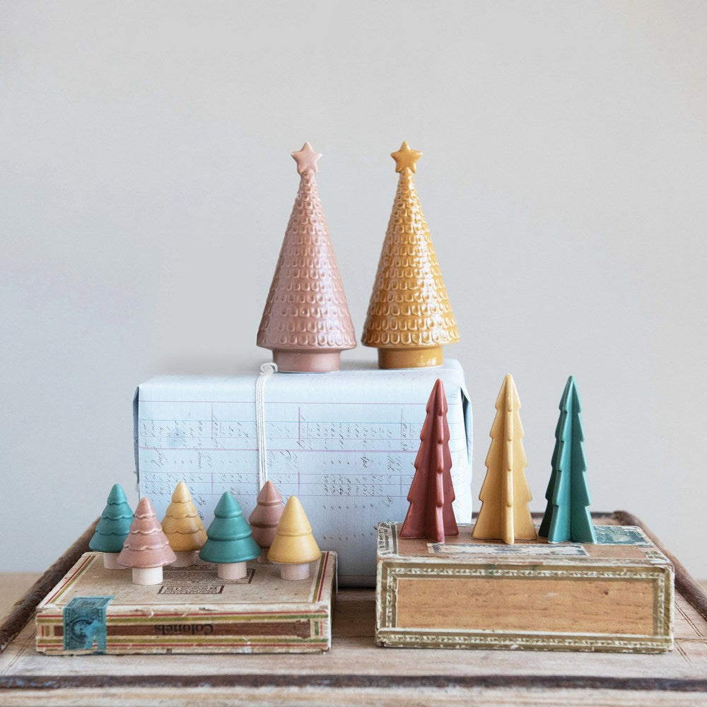 4" Chubby Stoneware Trees