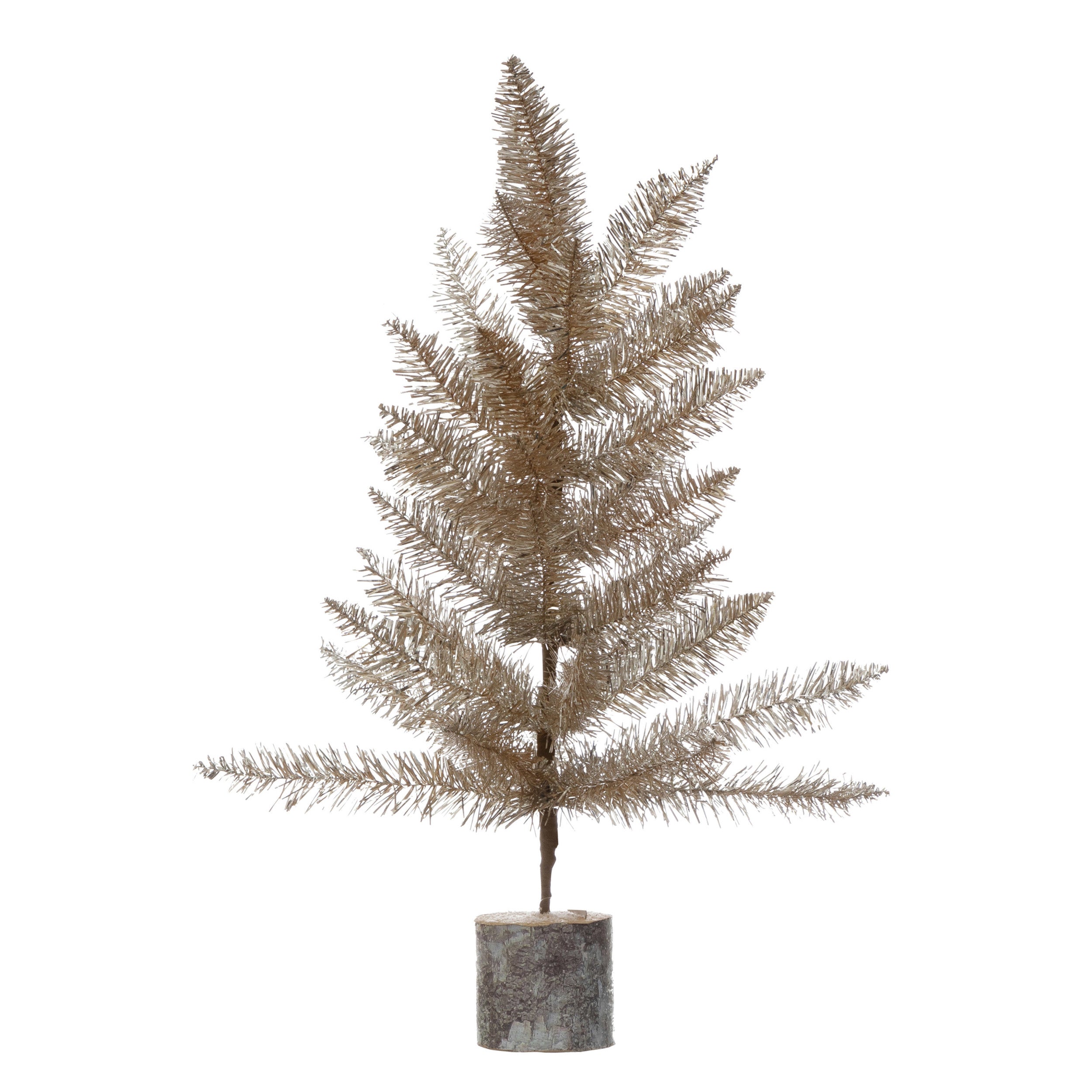 23" Tinsel Tree w/ Wood Base