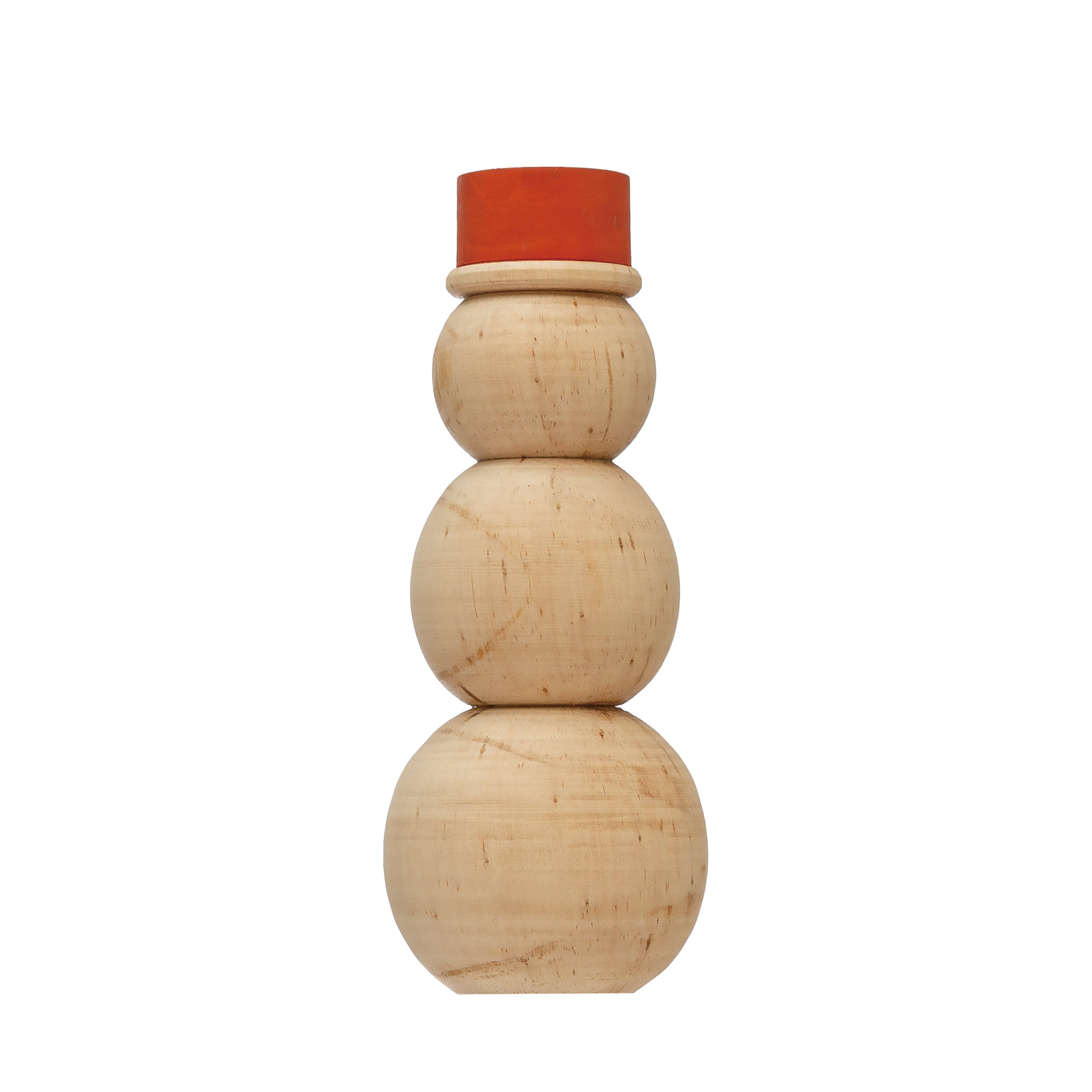 Wooden Snowman w/ Hat (L)