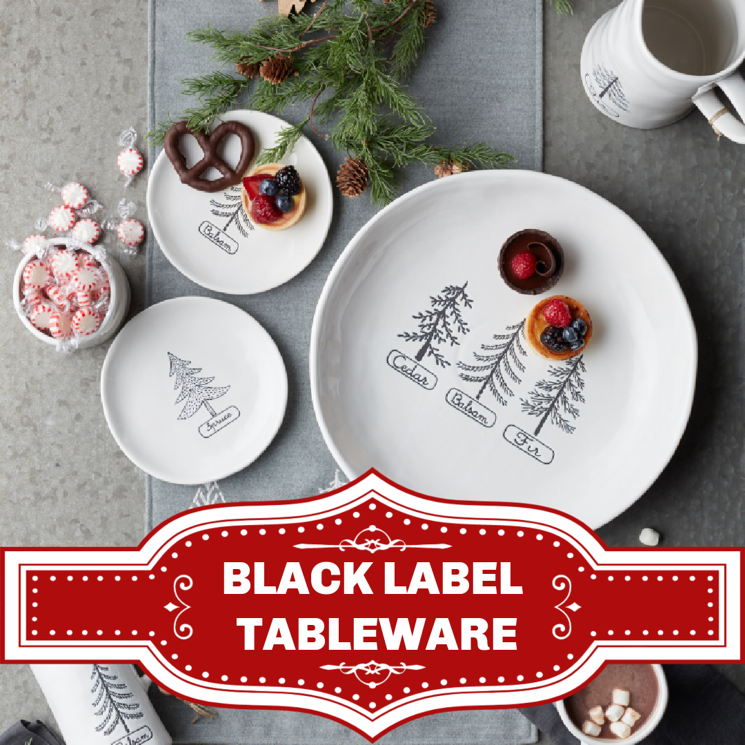 Black Tree Label Tableware