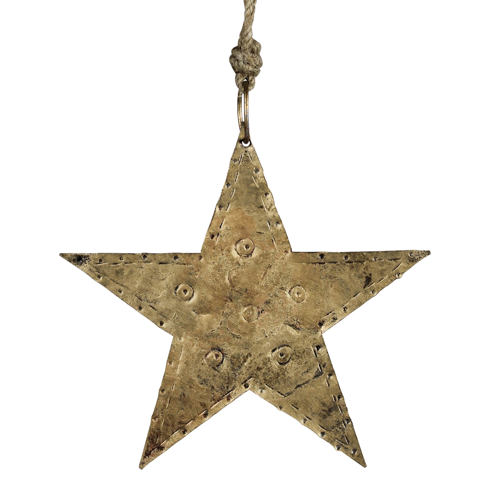 Pressed Star, Antique Brass - Lrg