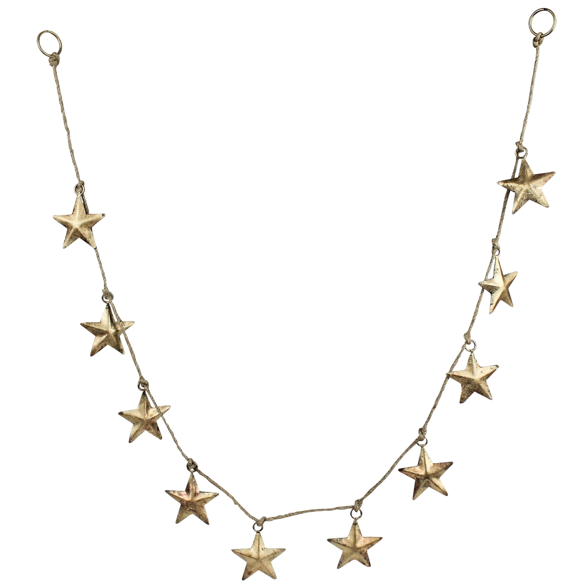 Star Garland, Antique Brass