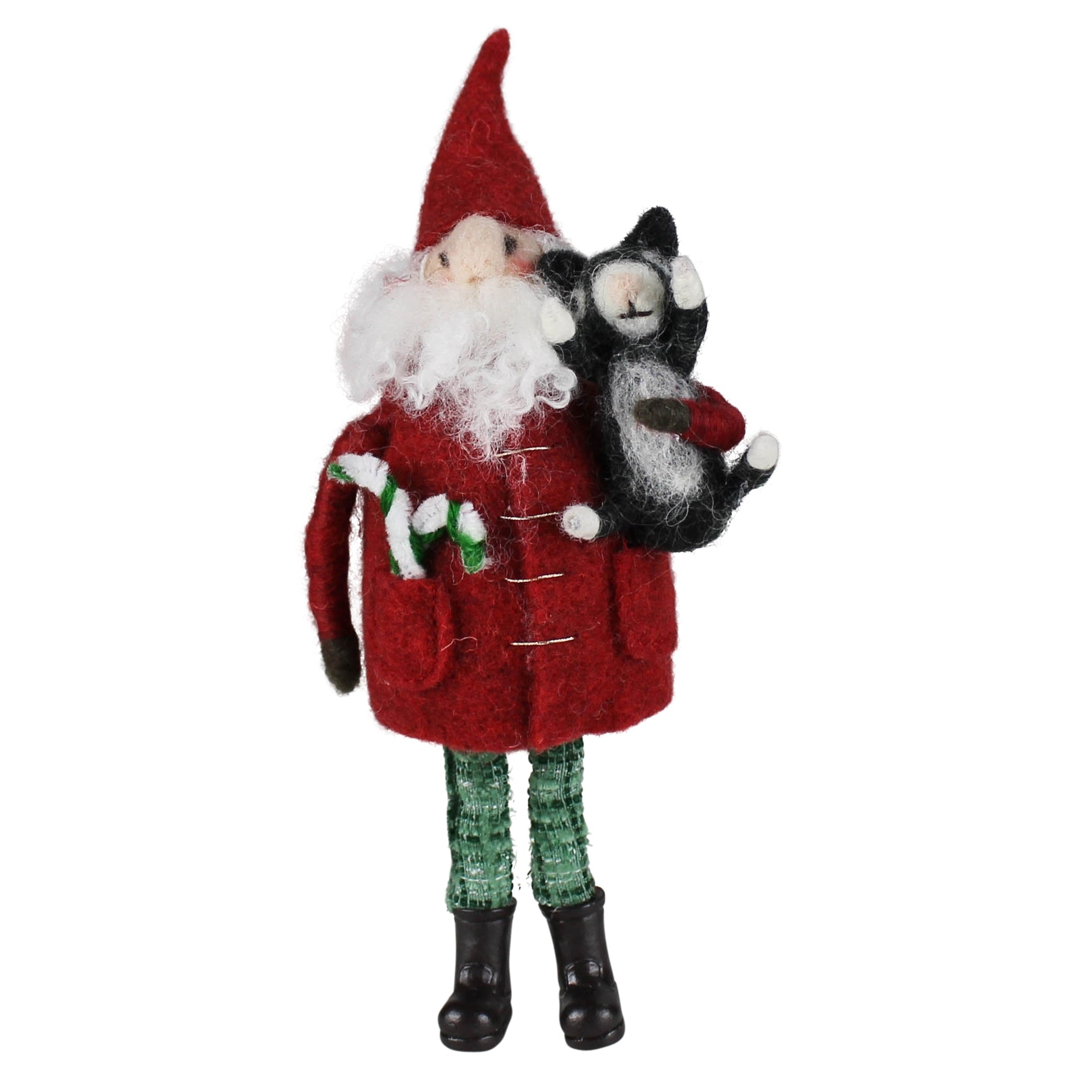 Santa with Dog, Felt