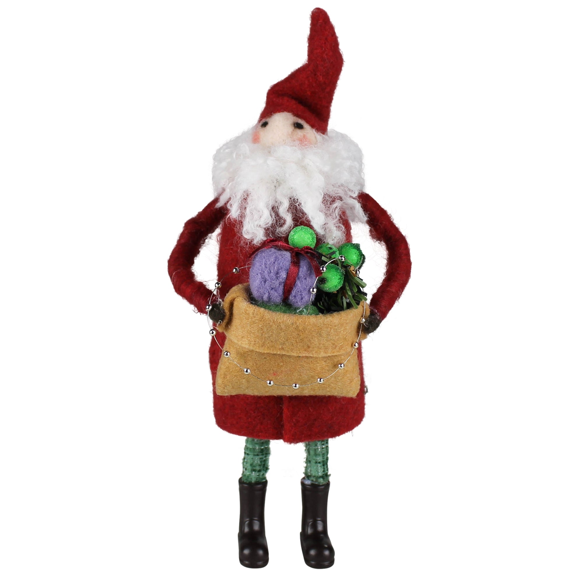 Santa with Box of Gifts, Felt