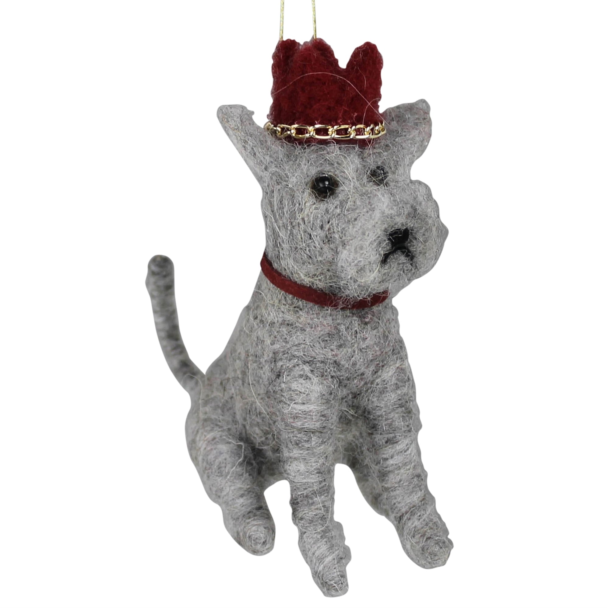 Schnauzer with Crown Ornament, Felt