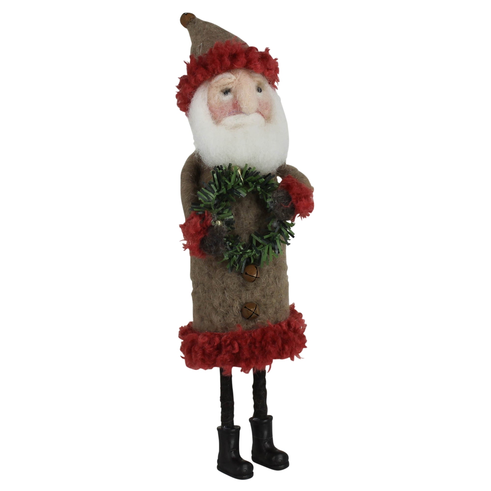 Festive Santa with Wreath, Felt