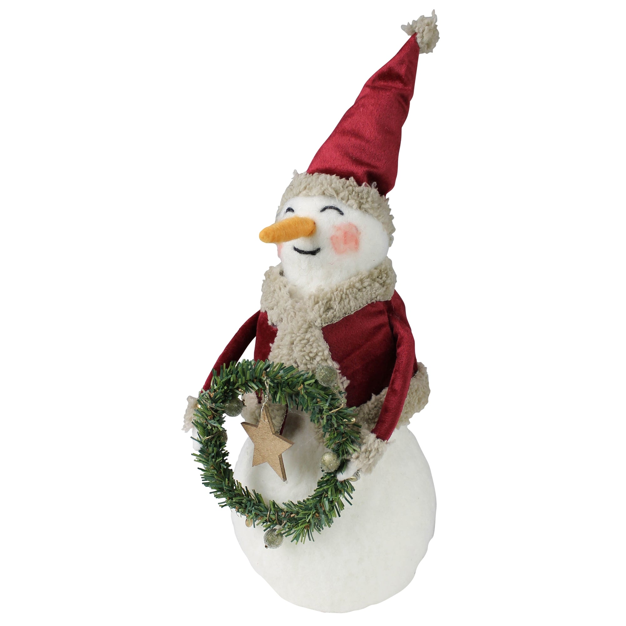 Snowman with Wreath, Felt