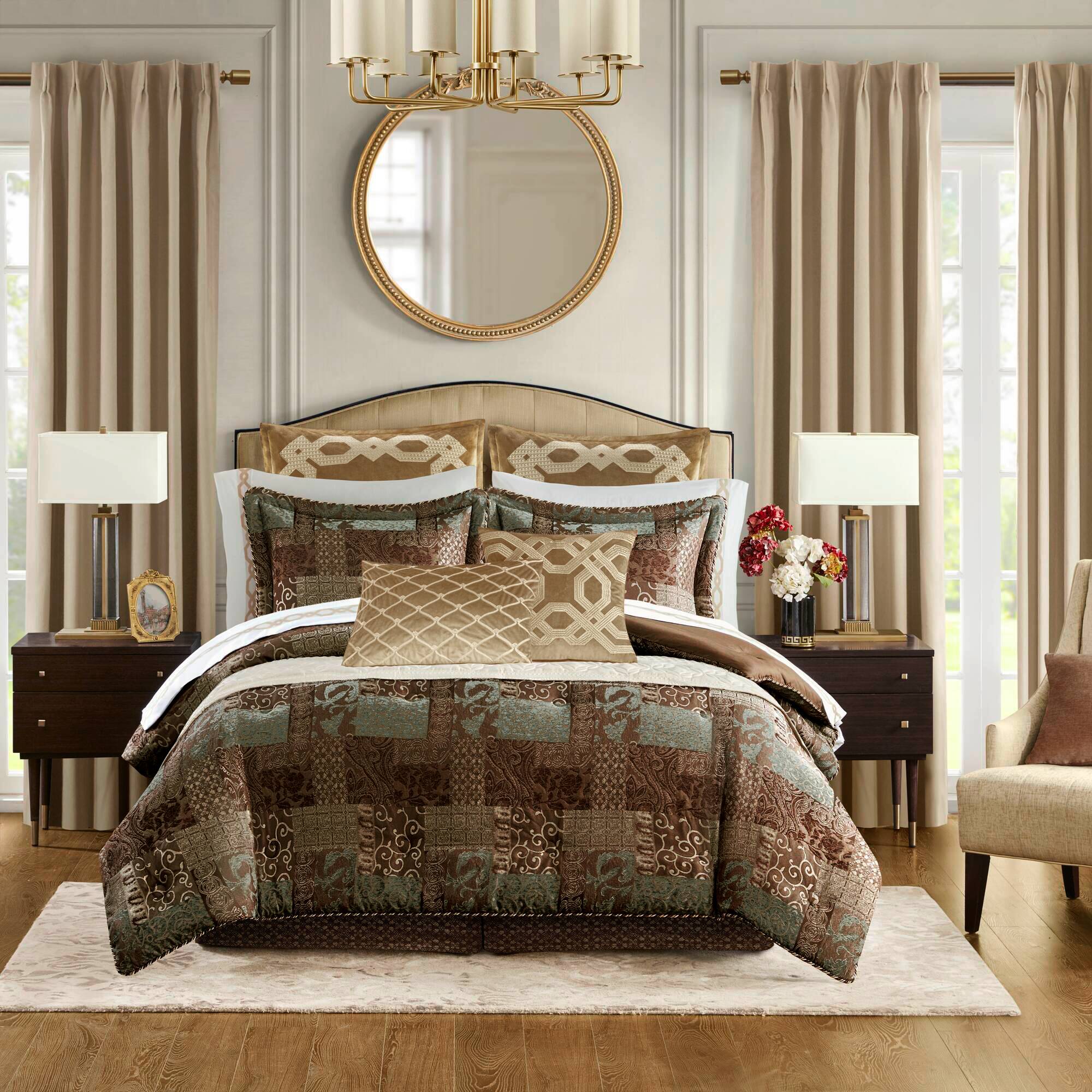 Galleria 4 Piece Brown Comforter Set