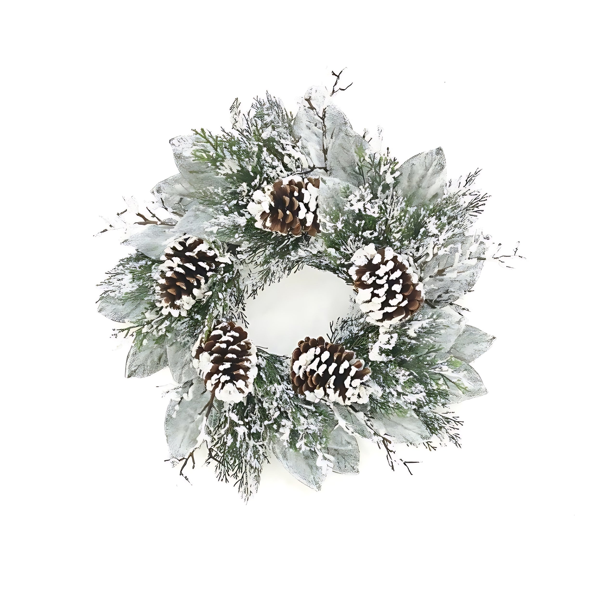 Cedar and Magnolia Leaf Wreath 22"D