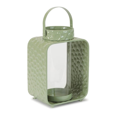 Lantern 13.5”H Iron/Glass