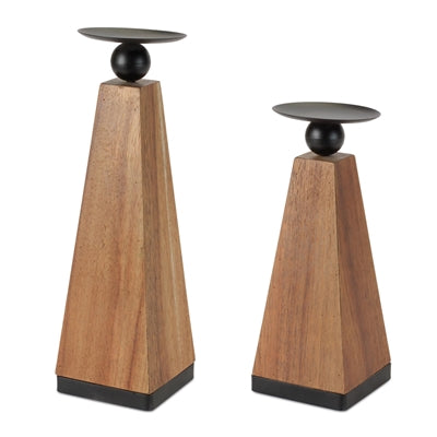 Candle Holder (Set of 2) 10"H, 12.75"H MDF/Iron