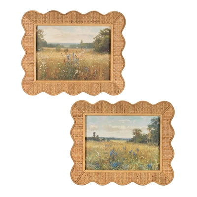 Framed Landscape (2 Asst) 19"L x 15.5"H Bamboo/MDF