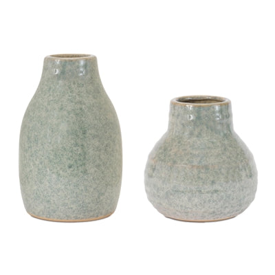 Vase (Set of 2) 5"H, 6.75"H Stoneware