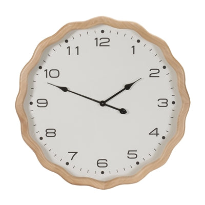 Wall Clock 27”D Wood/MDF/Glass