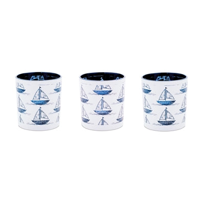 Votive Holder (Set of 3) 3"D x 3.5"H Glass