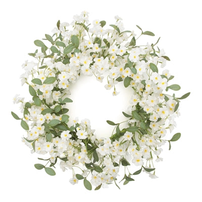 Mini Floral Wreath 22”D Plastic/Paper