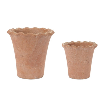 Container (Set of 2) 5"H, 6.75"H Terra Cotta