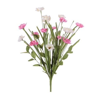 Mini Floral Bush 20”H Polyester/EVA