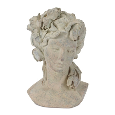 Woman Bust Container 10.5”H Resin