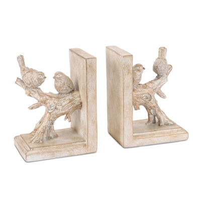 Bird on Branch Bookends (Set of 2) 3.5"L x 6.25"H Resin