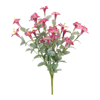 Trumpet Flower Bush 18.5”H Polyester