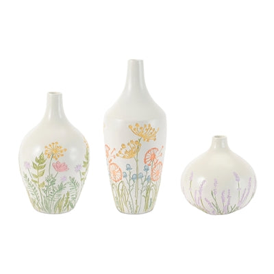 Vase (Set of 3) 5"H, 7"H, 8.5"H Resin