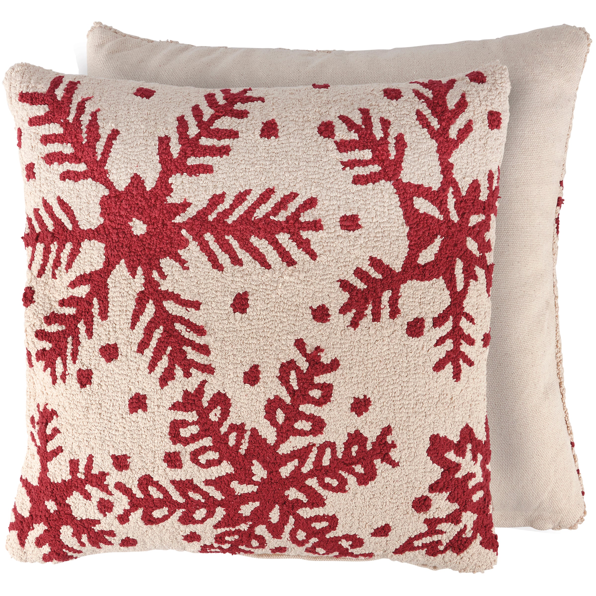Embroidered Snowflakes  Pillow