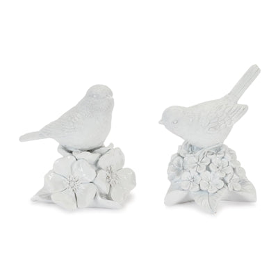 Bird on Floral (2 Asst) 5"H, 5.75"H Resin