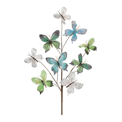 Butterfly Spray 32”H Polyester