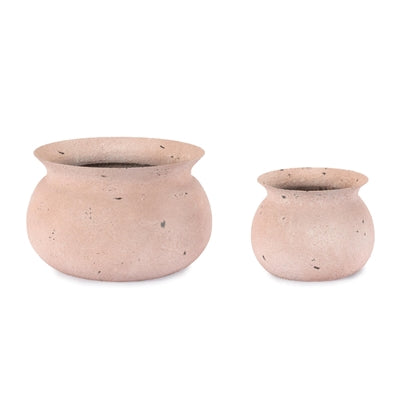 Container (Set of 2) 6.5"D x 5"H, 10"D x 6"H Iron