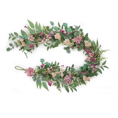 Mixed Floral Garland 60”L Polyester