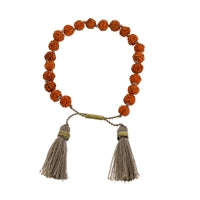 Mala and Tassel Bracelet - Grey