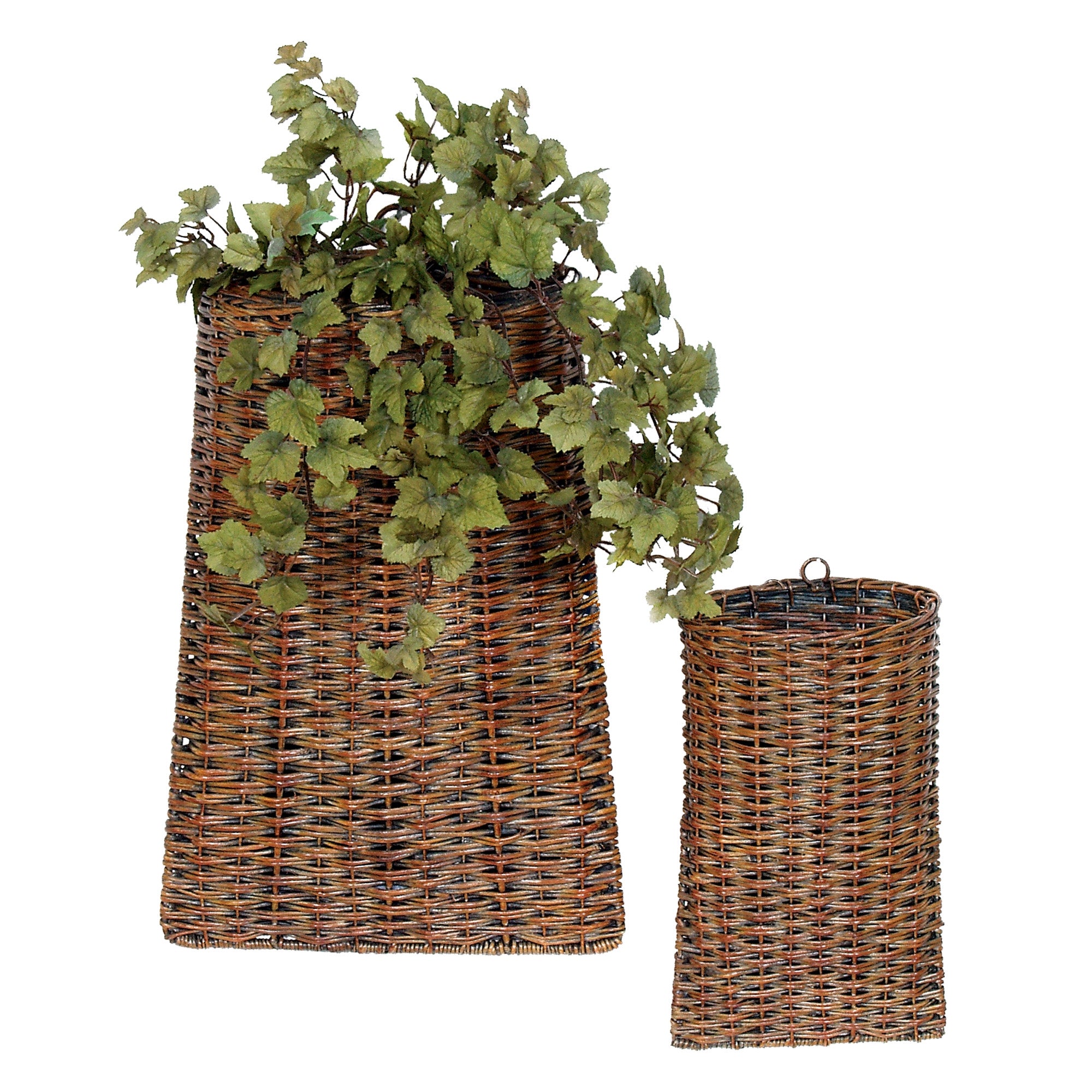 Woven Rattan Wall Basket (Set of 2)