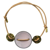 Bracelet - Threaded Discs, Pink