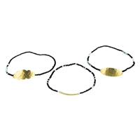 Quay Beaded Bracelets, Black - Set of 3