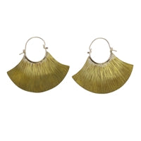 Brass Earrings, Fan