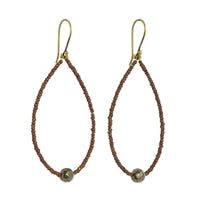 Astrid Beaded Earrings - Pyrite