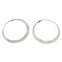 Hoop Silver Earrings - Lrg