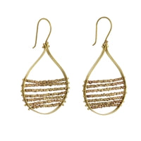 Mela Beaded Earrings - Brass