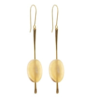 Sema Earrings - Light Horn, Brass