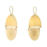 Malang Linked Capsule Earring - Light Horn, Brass