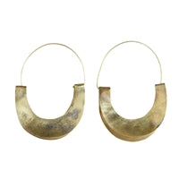 Yucca Earring - Crescent, Brass
