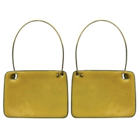 Earring - Rounded Trapezoid, Yellow