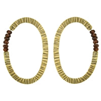 Wren Oval Post Earring, Garnet