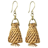 Biscayne Rattan Basket Earring