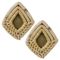 Biscayne Rattan Diamond Post Earring